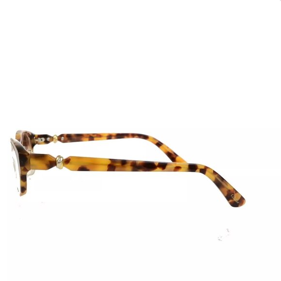 CARTIER Logos Trinity Glasses Eye Wear Plastic Gold Brown France 02YG890 - Picture 2 of 12